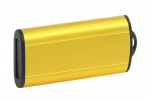 Флешка мини с выдвижным механизмом, желтого цвета